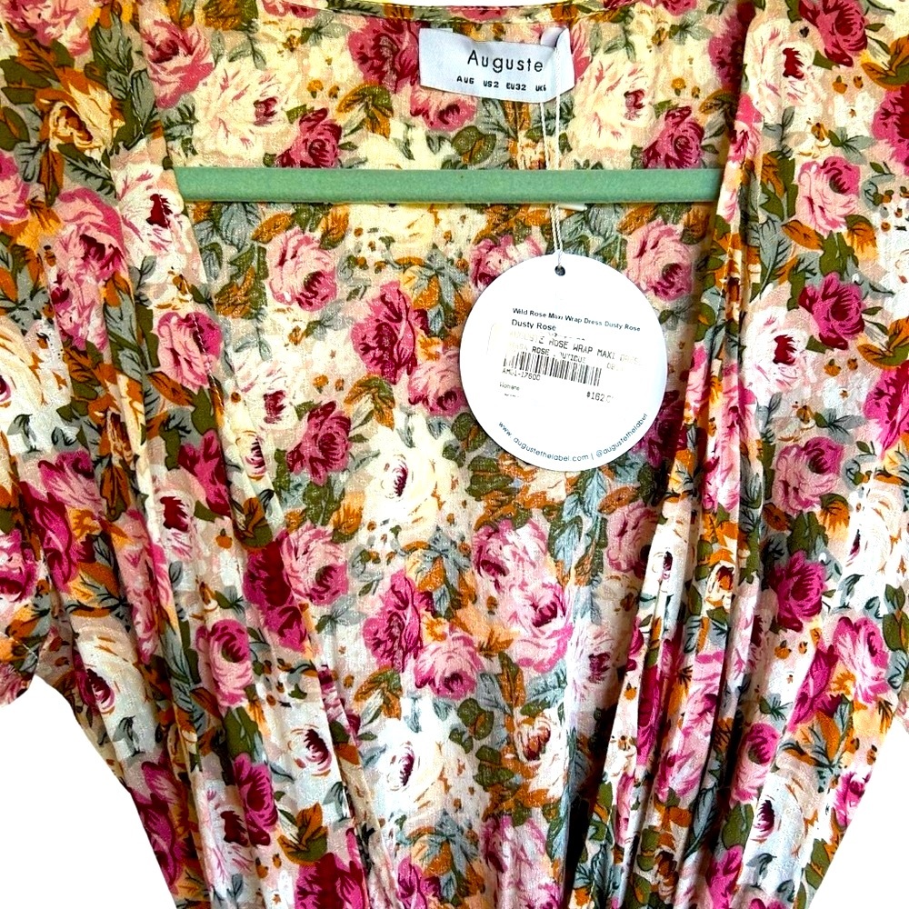 August wild Rose Maxi Wrap Dress in Desert Rose - Picture 4 of 16